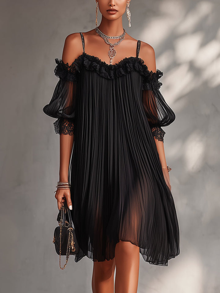 Dove | Black Off-Shoulder Mini Dress