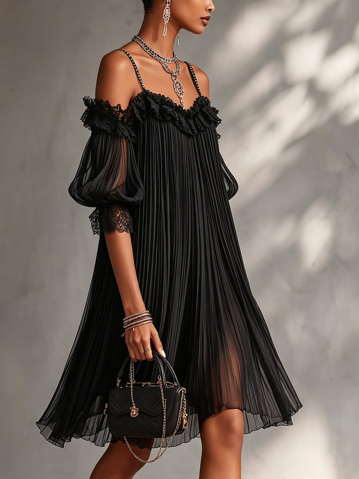 Dove | Black Off-Shoulder Mini Dress