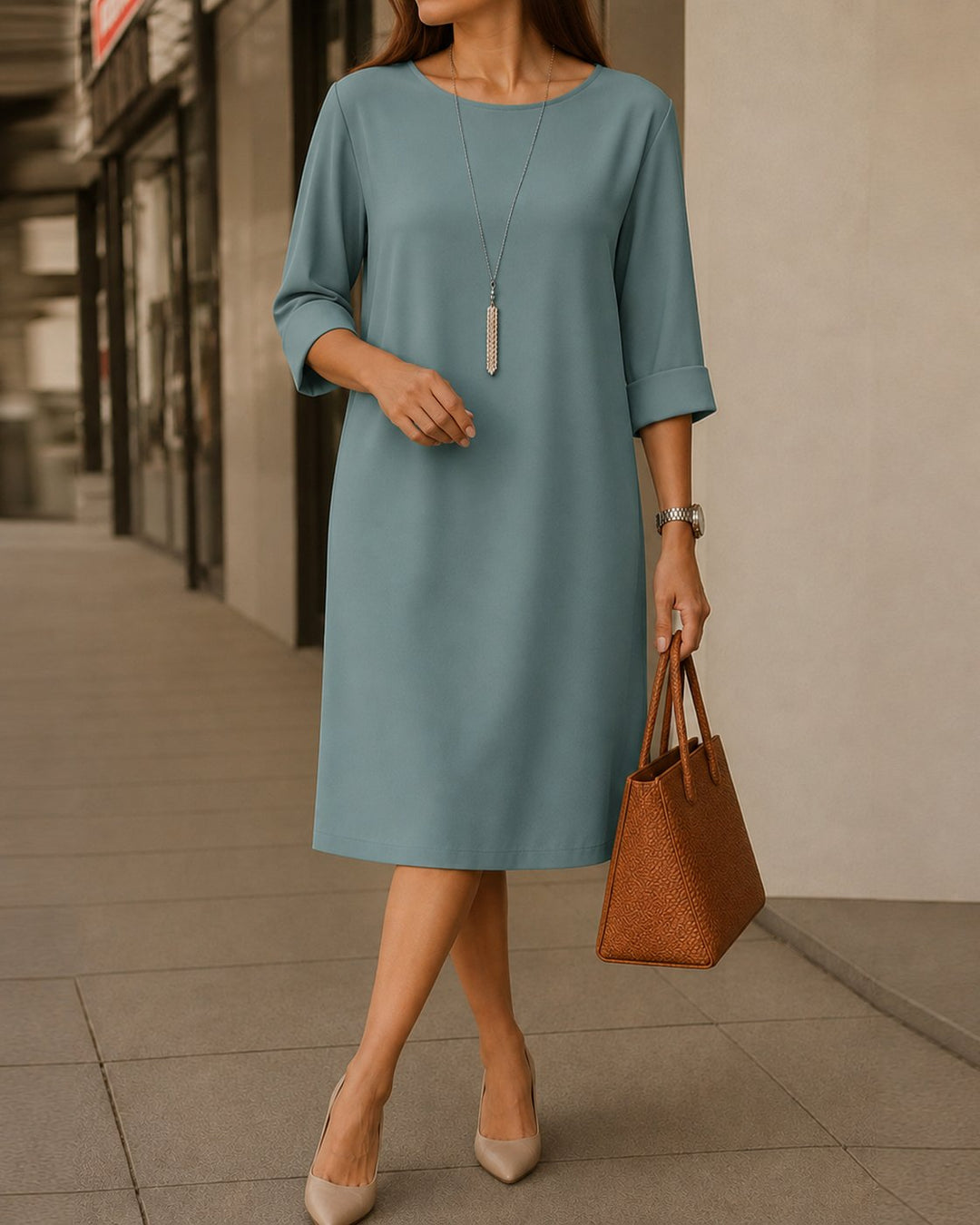 Rosette | Tummy-Concealing Midi Dress