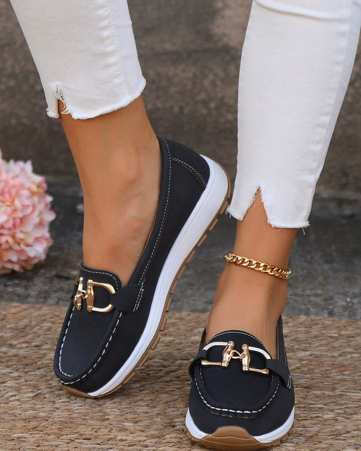 Jacquetta | Flat Moccasins with Buckle