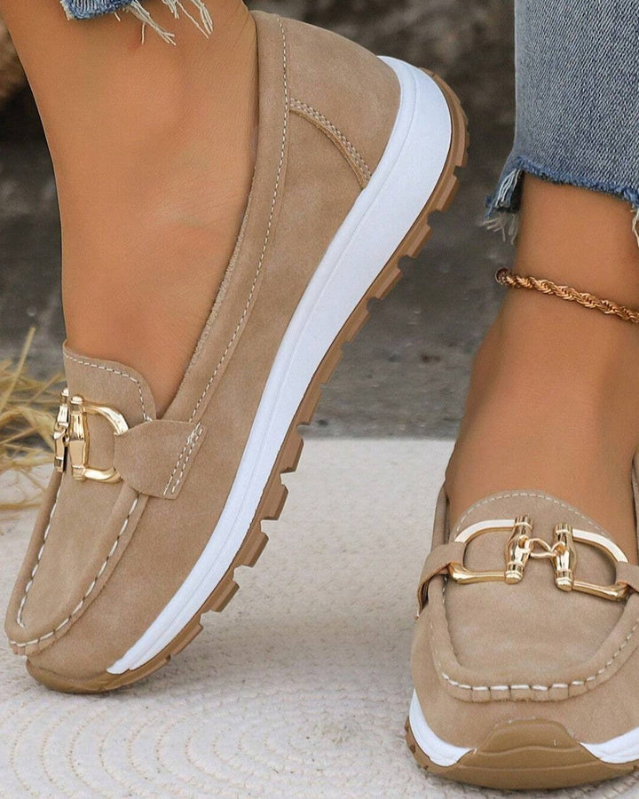 Jacquetta | Flat Moccasins with Buckle