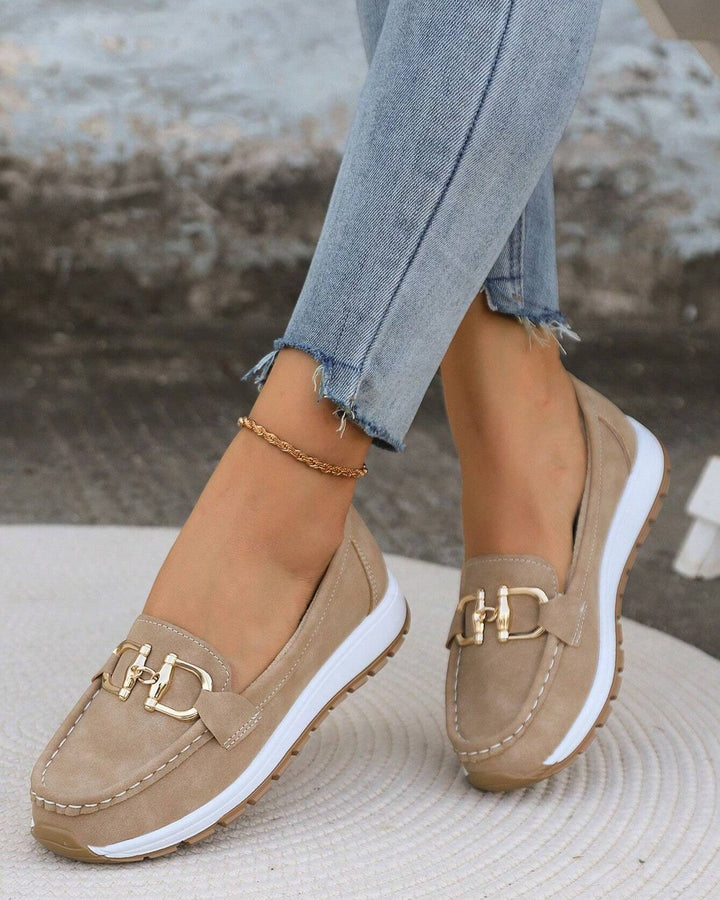 Jacquetta | Flat Moccasins with Buckle