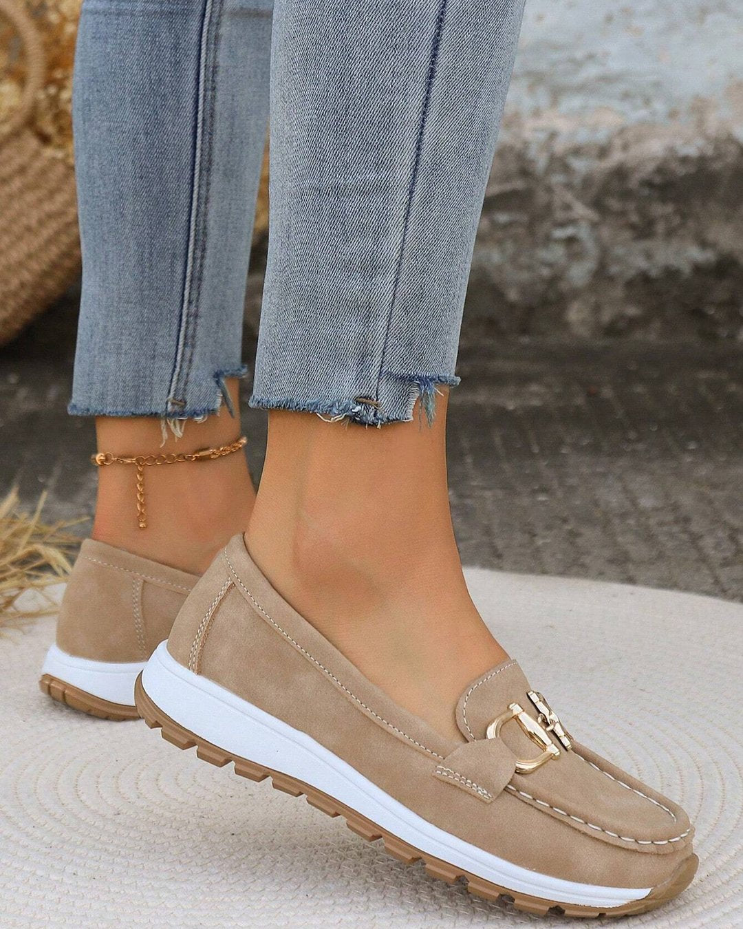 Jacquetta | Flat Moccasins with Buckle