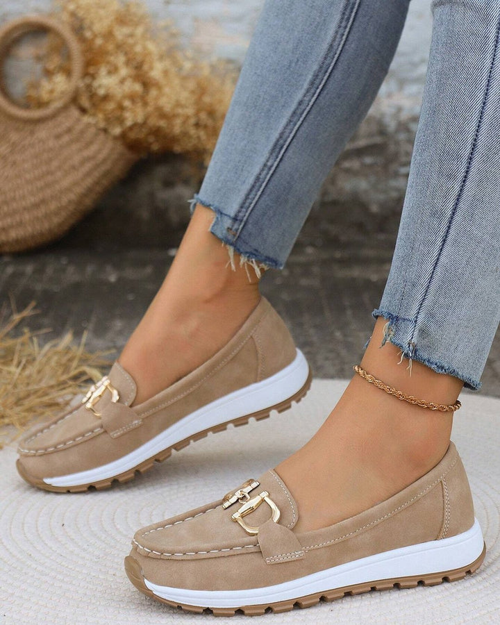 Jacquetta | Flat Moccasins with Buckle