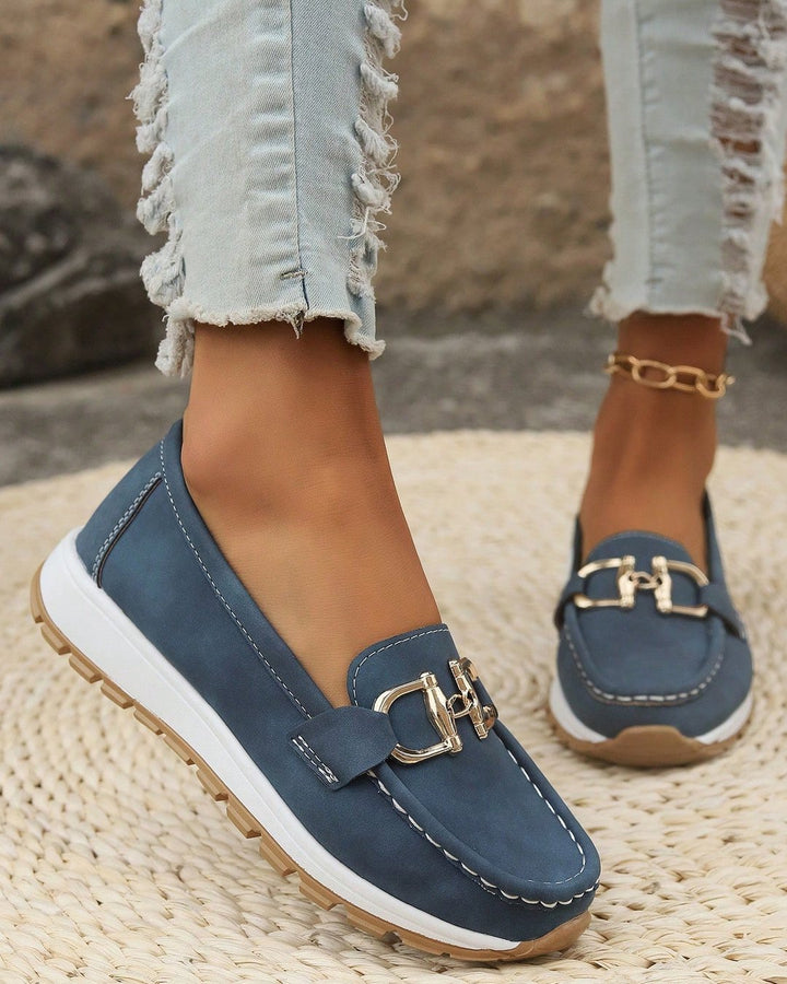 Jacquetta | Flat Moccasins with Buckle