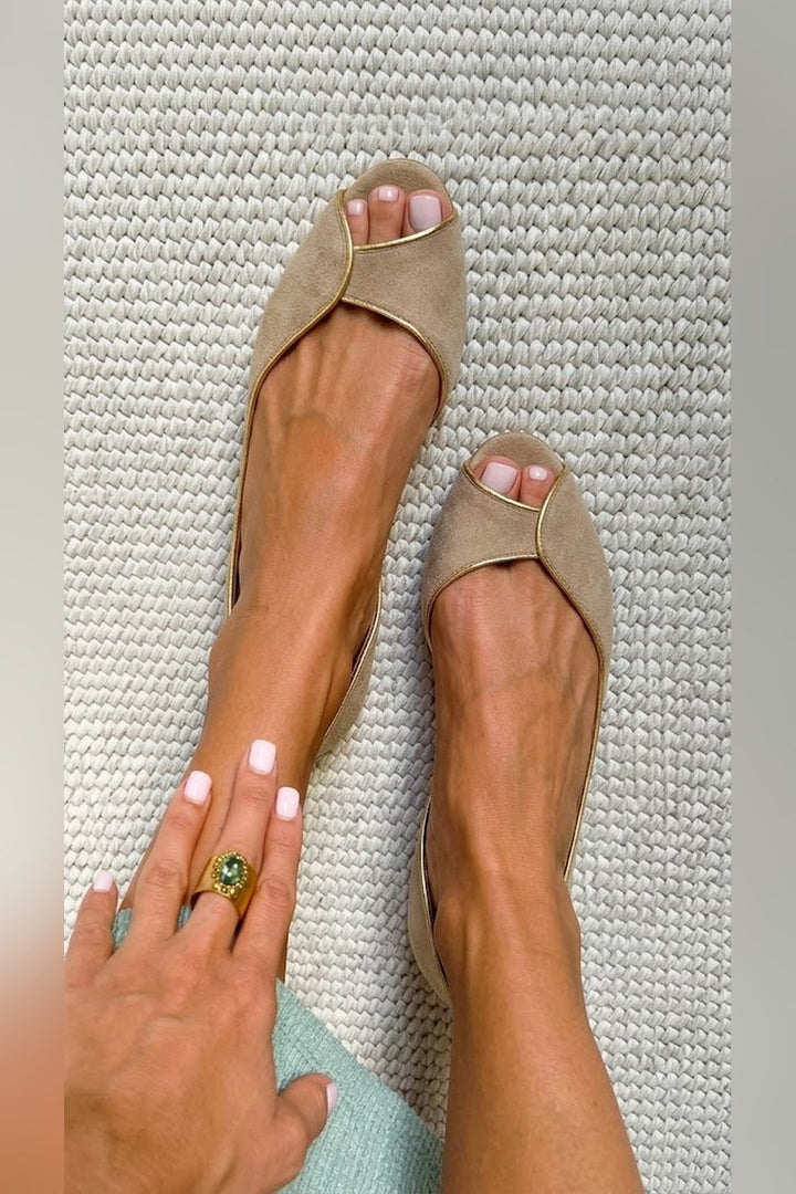 Shonda | Open Toe Flats