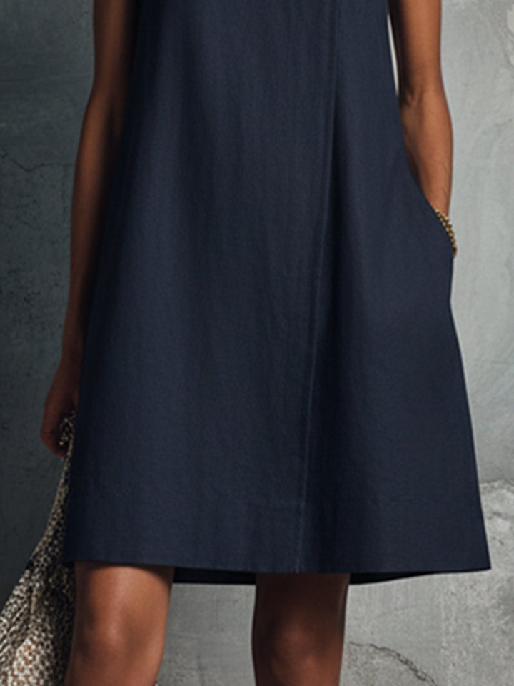 Oliva | Asymmetric Button Mini Dress