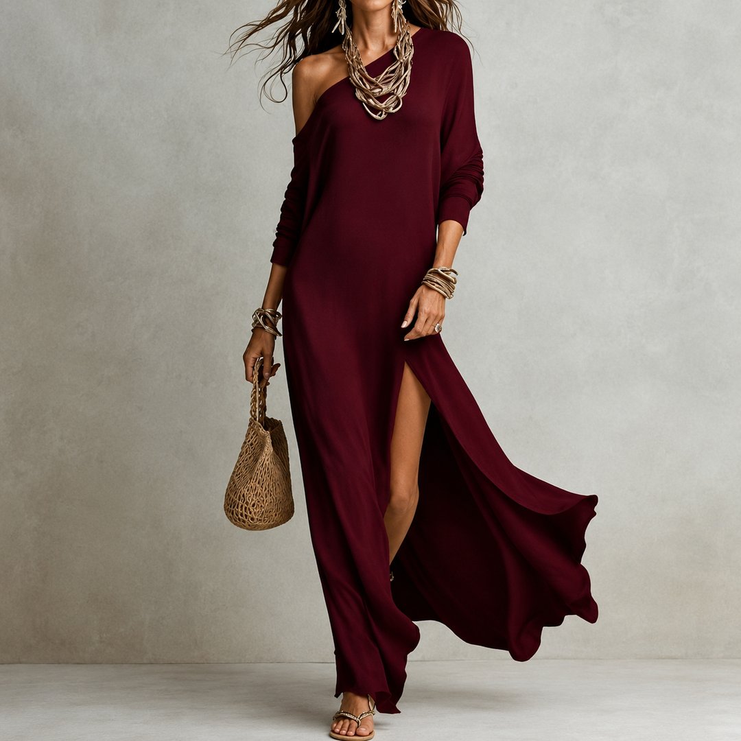 Ilana | One-Shoulder Slit Dress