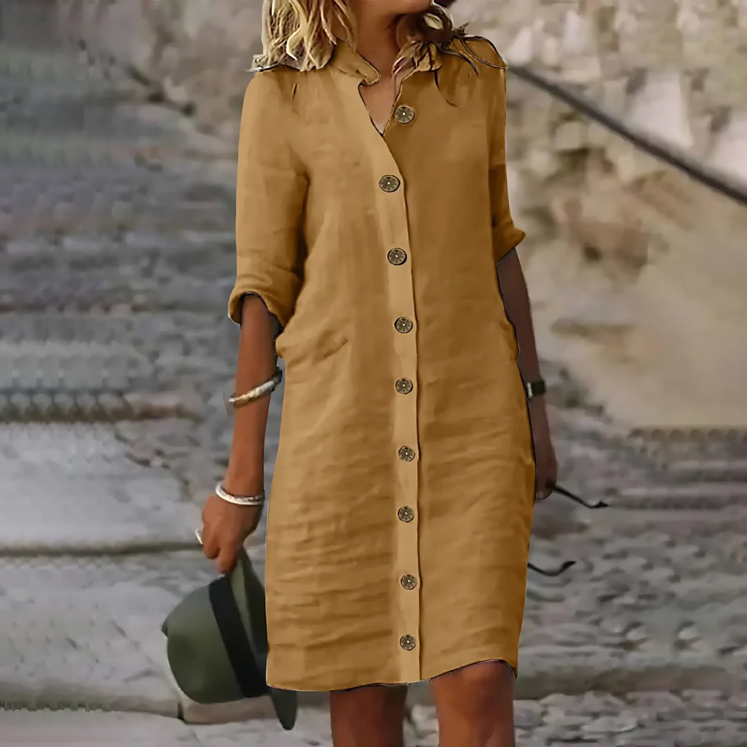 Vita | Casual Midi Shirt Dress