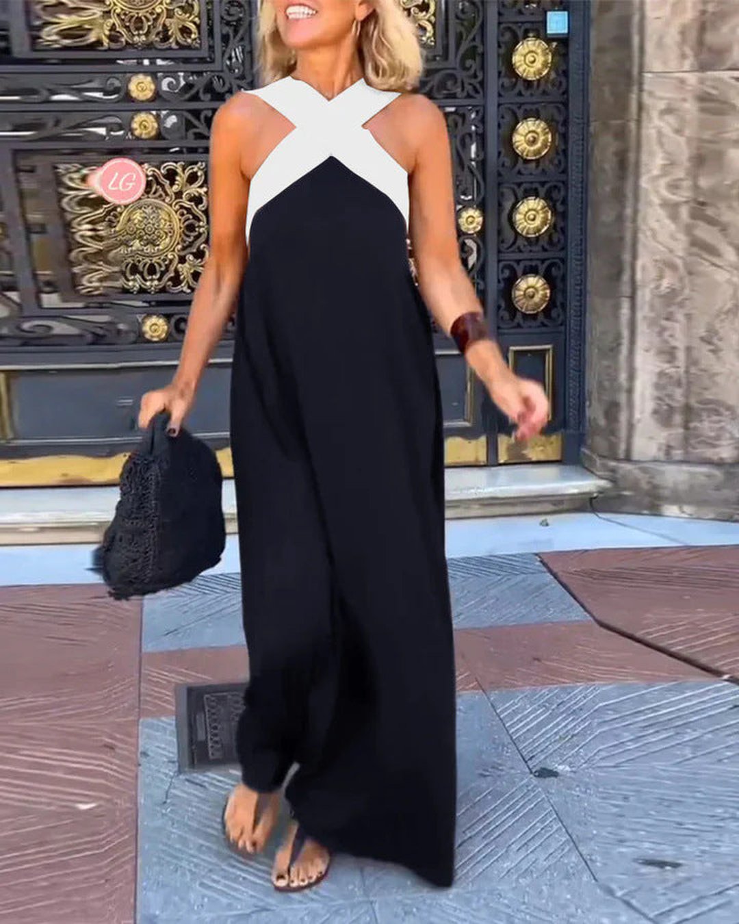 Marlena | Breathable Comfortable Crossed Maxi Dress