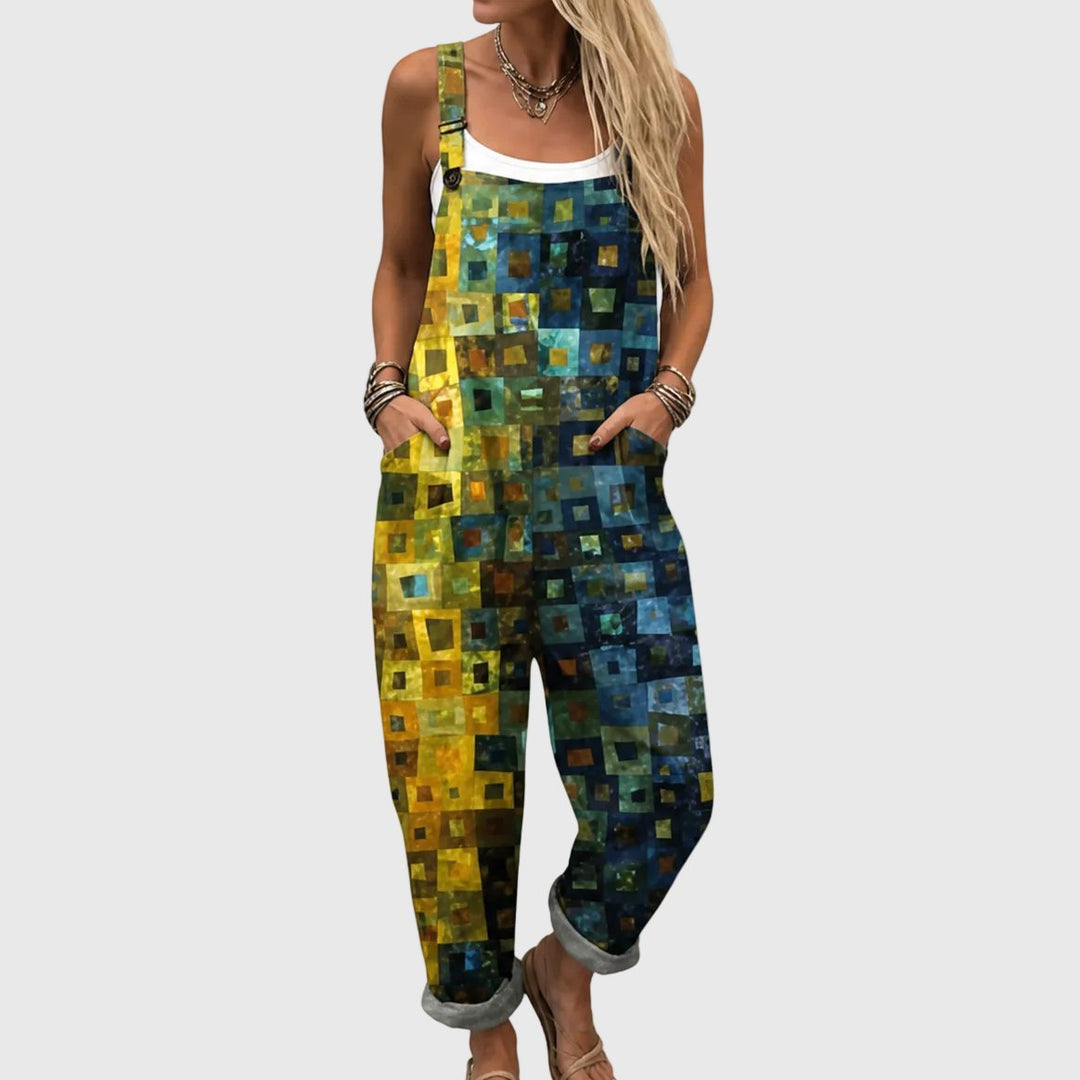 Marlys | Mosaic Pattern Soft Jumpsuit
