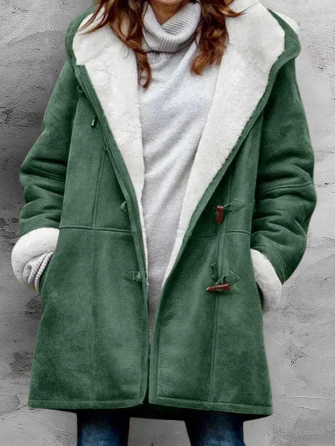 Genevieve | Hooded Toggle Winter Coat