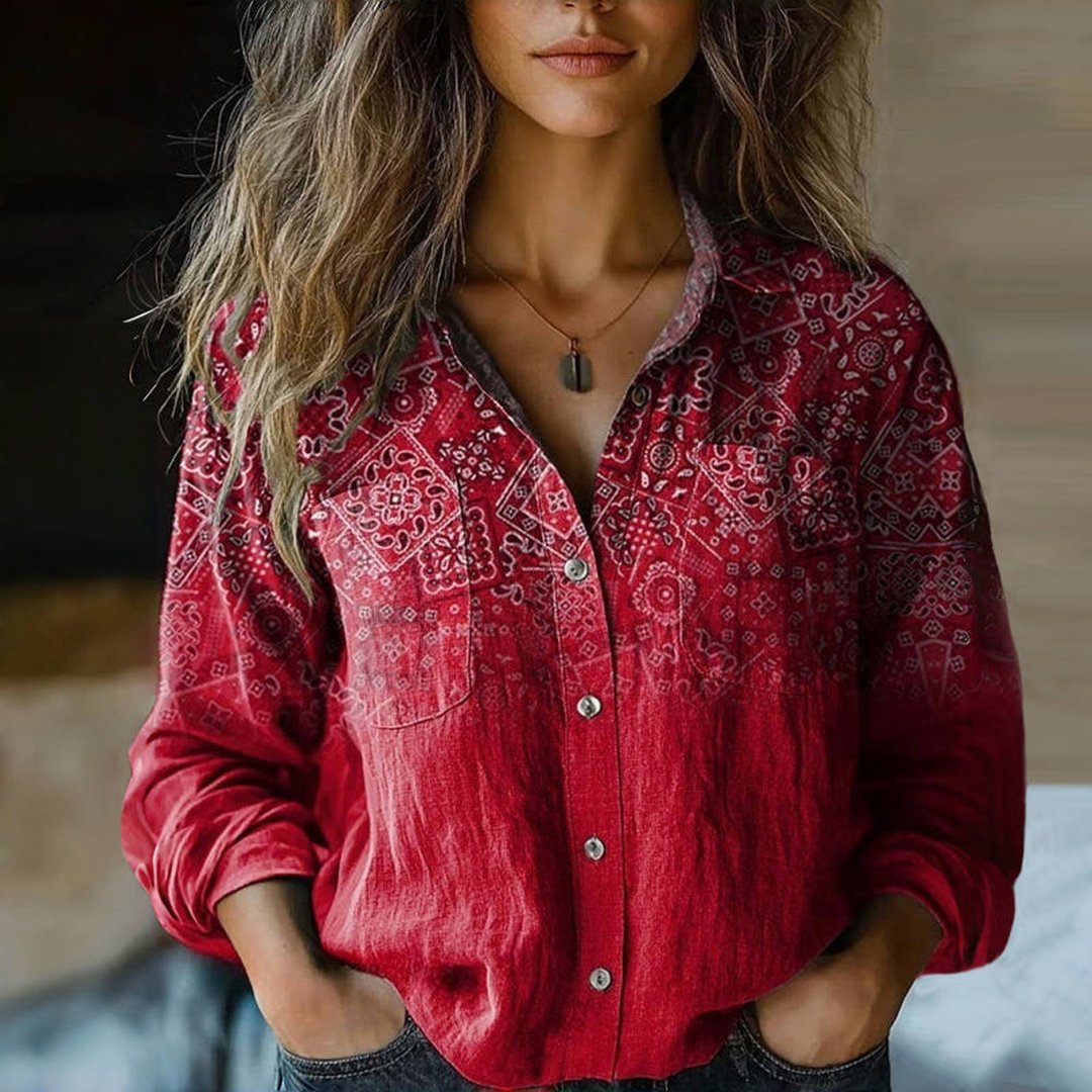 Ilona | Printed Vintage Blouse