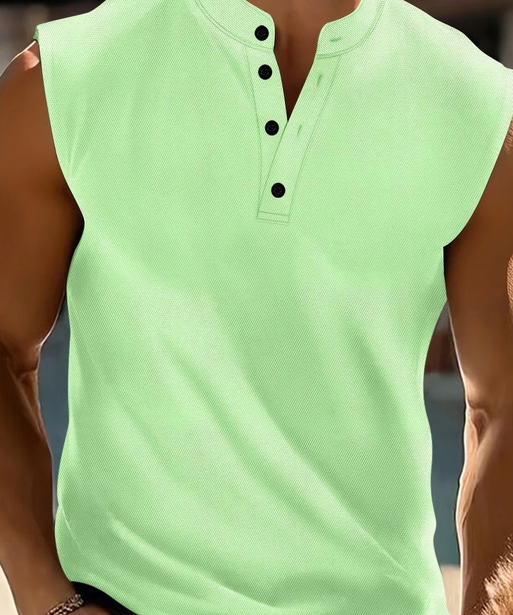 Glenn | Sleeveless Button-Up Shirt