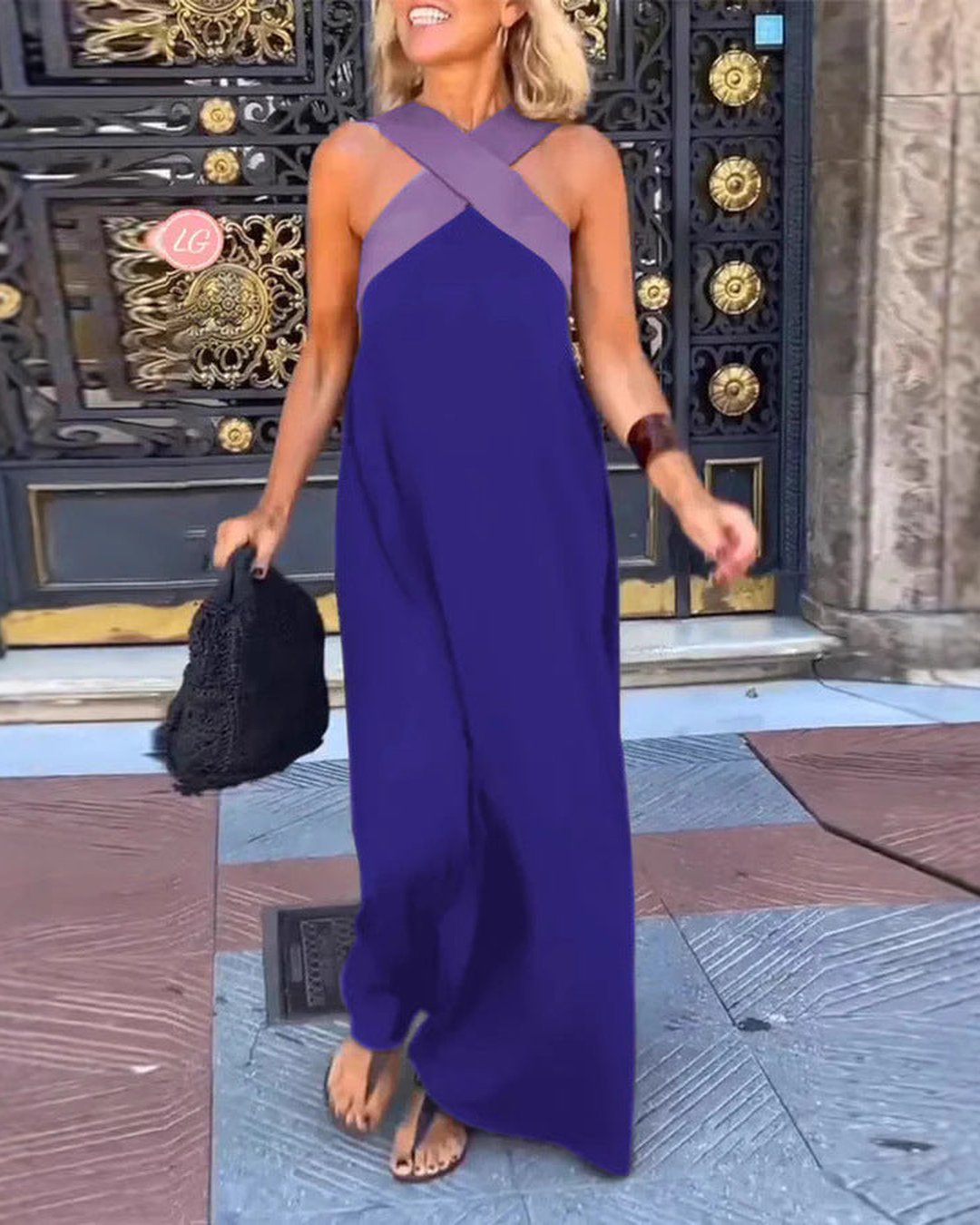 Marlena | Breathable Comfortable Crossed Maxi Dress