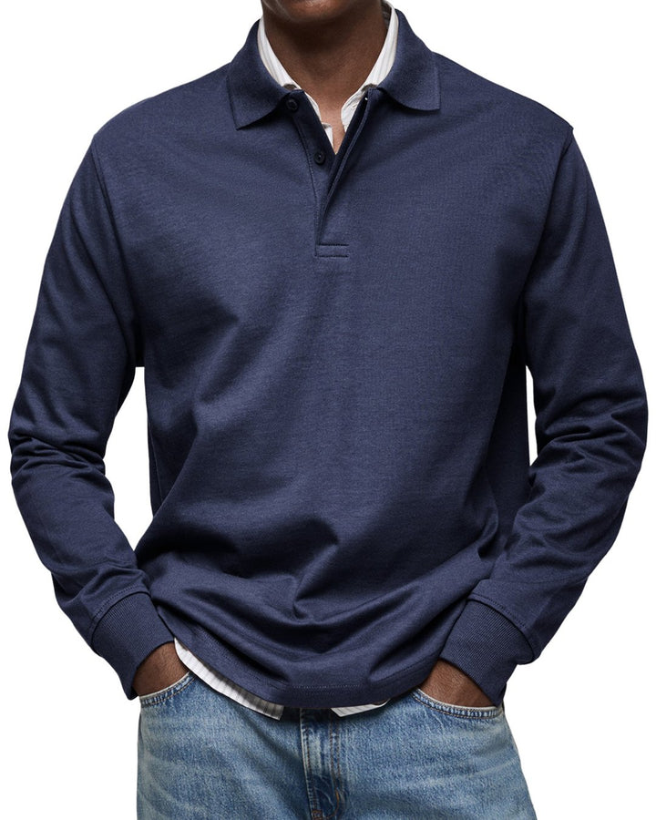 Grant | Luxury Long Sleeve Polo Shirt
