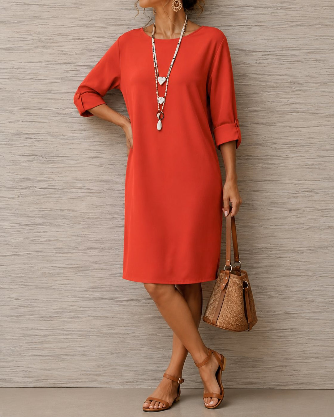 Rosette | Tummy-Concealing Midi Dress