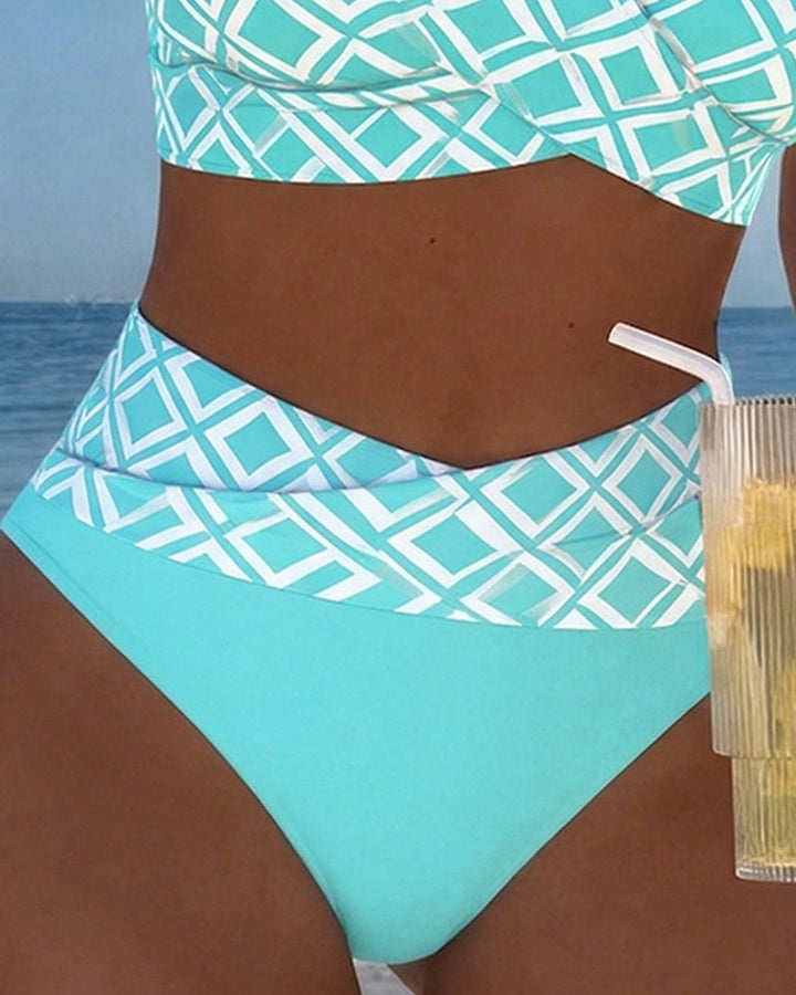 Marci | Checked Wire-Free High-Cut Bikini