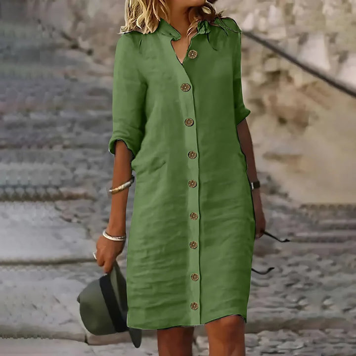 Vita | Casual Midi Shirt Dress