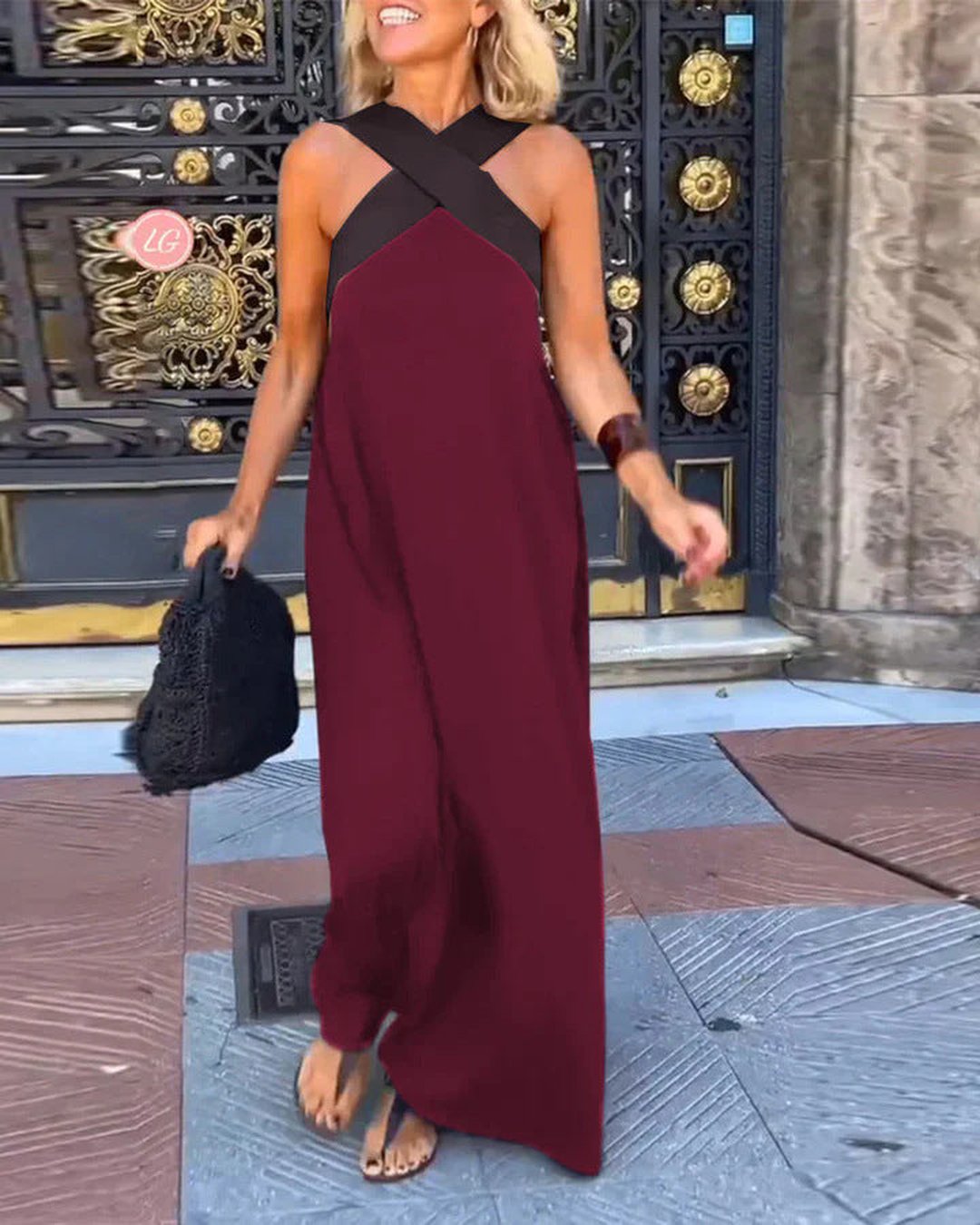 Marlena | Breathable Comfortable Crossed Maxi Dress