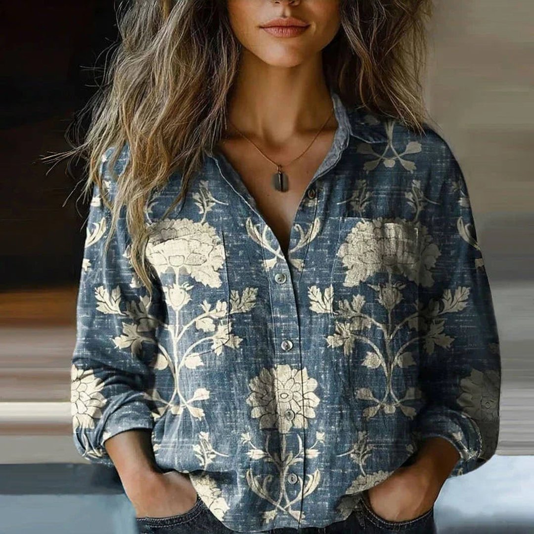 Ilona | Printed Vintage Blouse