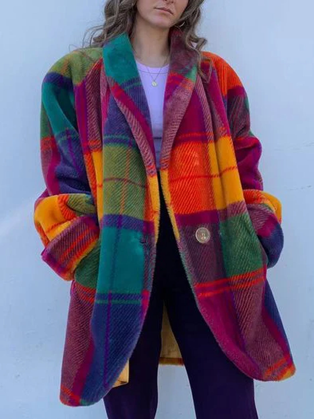 Sylvie | Women Oversized Winter Plaid Coat