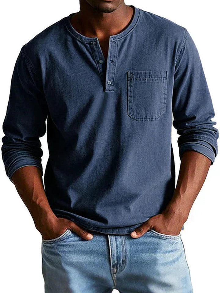 Orville | Casual Long Sleeve Henley Shirt