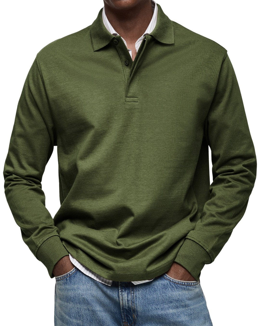 Grant | Luxury Long Sleeve Polo Shirt