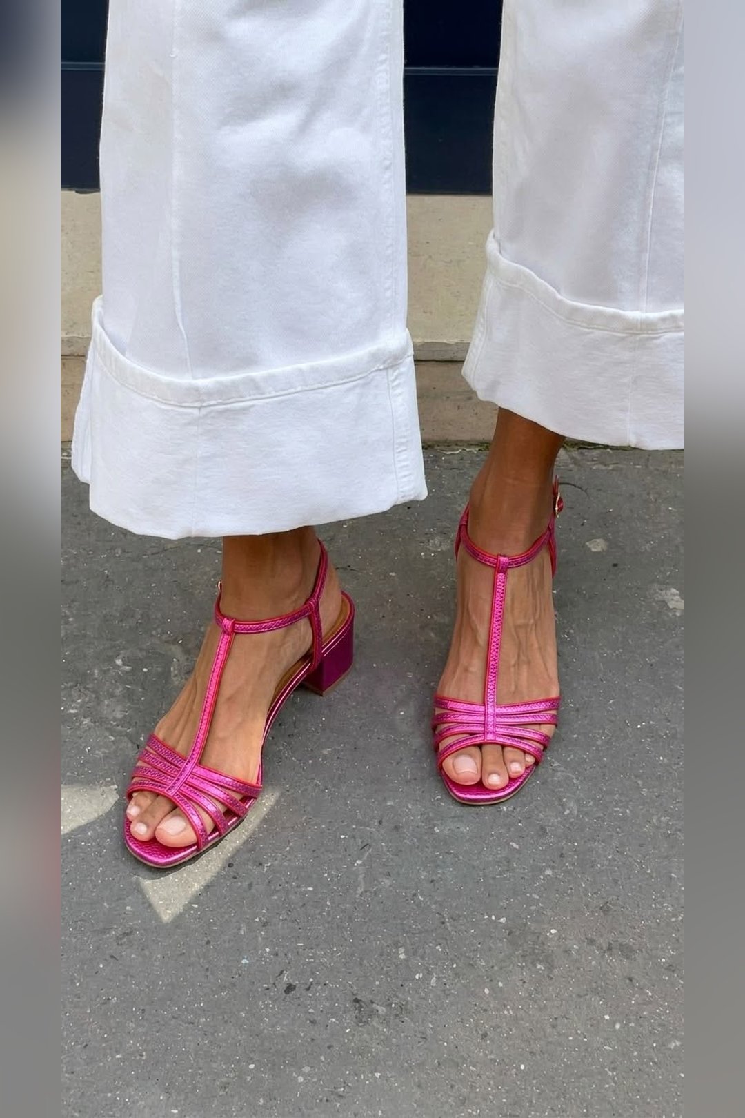 Lenore | Metallic Heeled Sandals