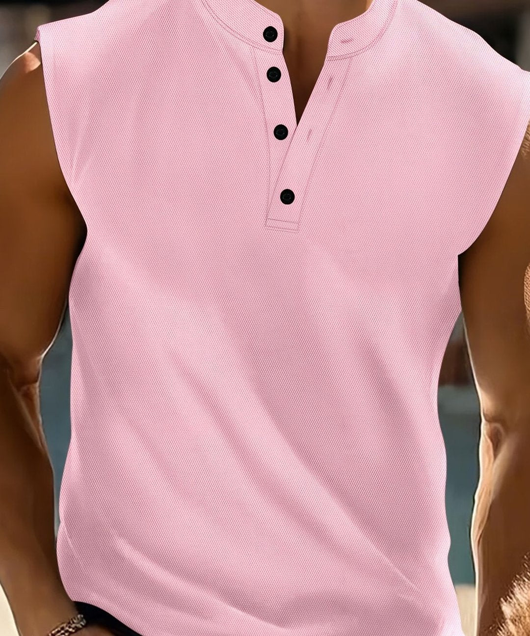 Glenn | Sleeveless Button-Up Shirt
