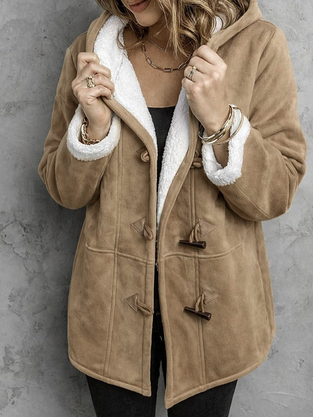 Genevieve | Hooded Toggle Winter Coat