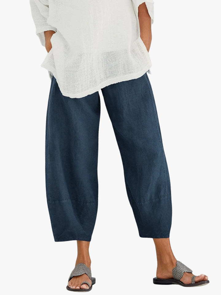 Hazel | Cropped Cotton Trousers