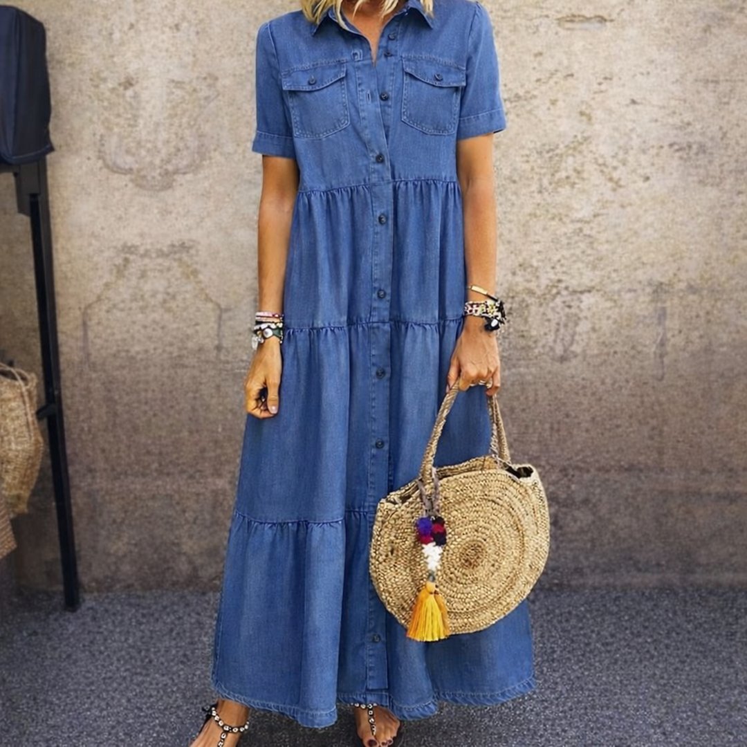 Gerda | Button-Front Midi Dress