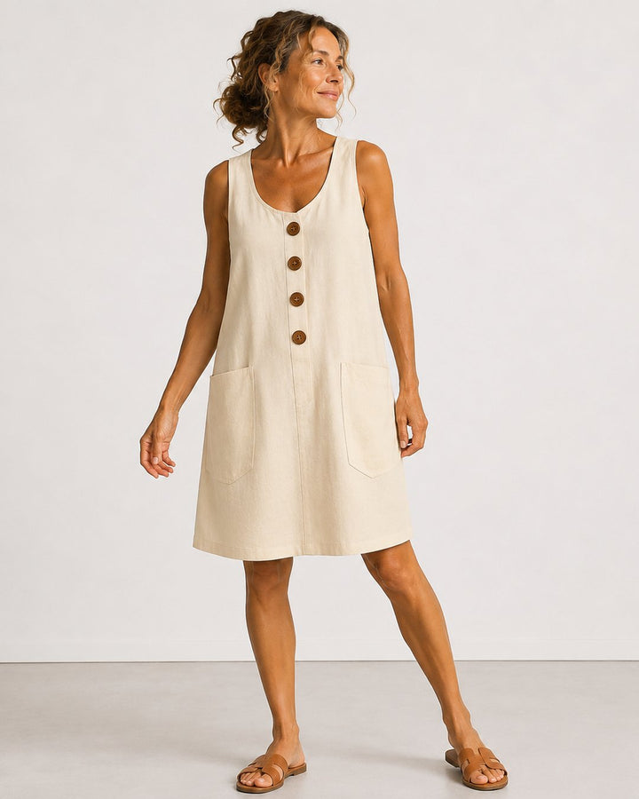 Doria | Sleeveless Button-Front Mini Dress