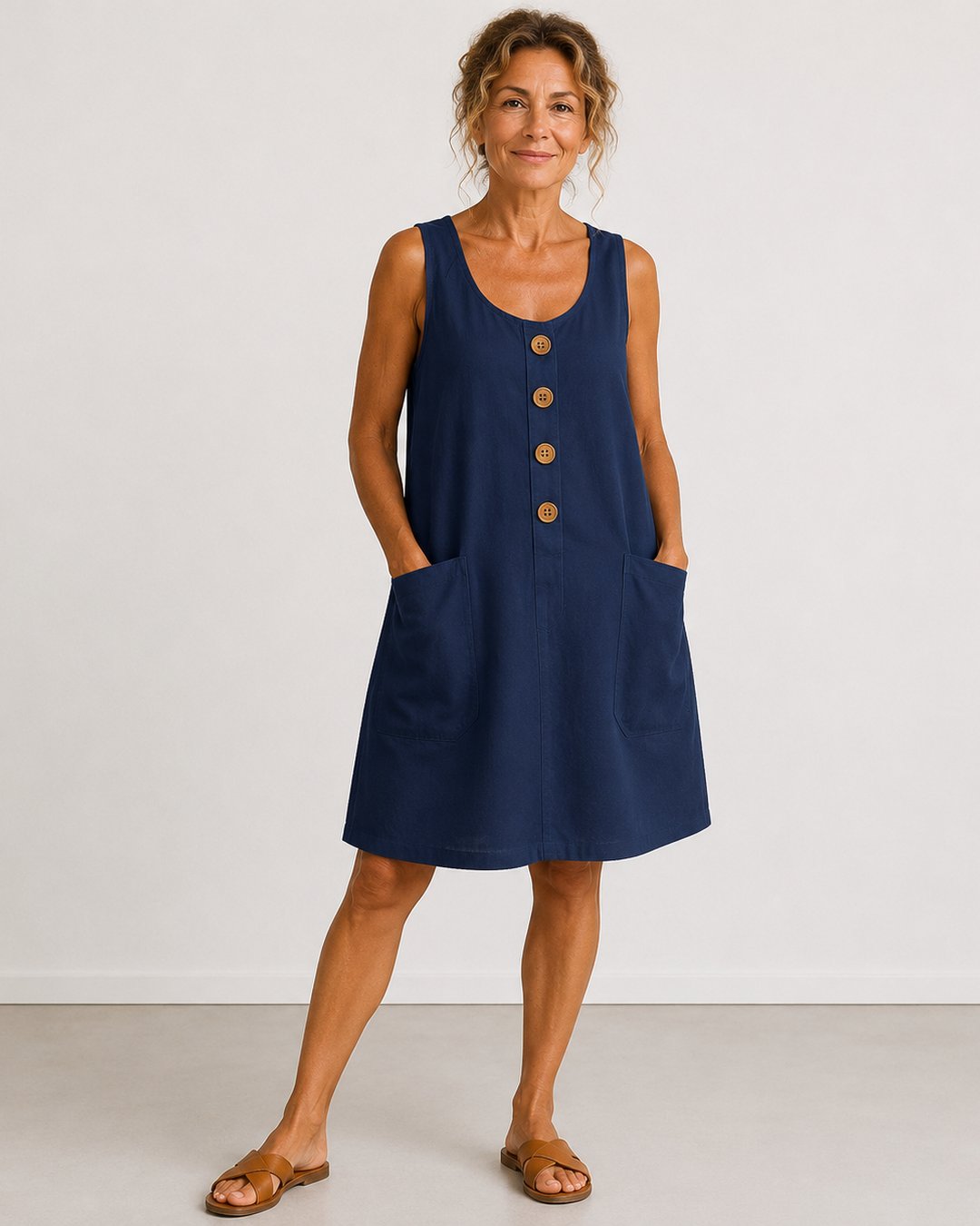 Doria | Sleeveless Button-Front Mini Dress