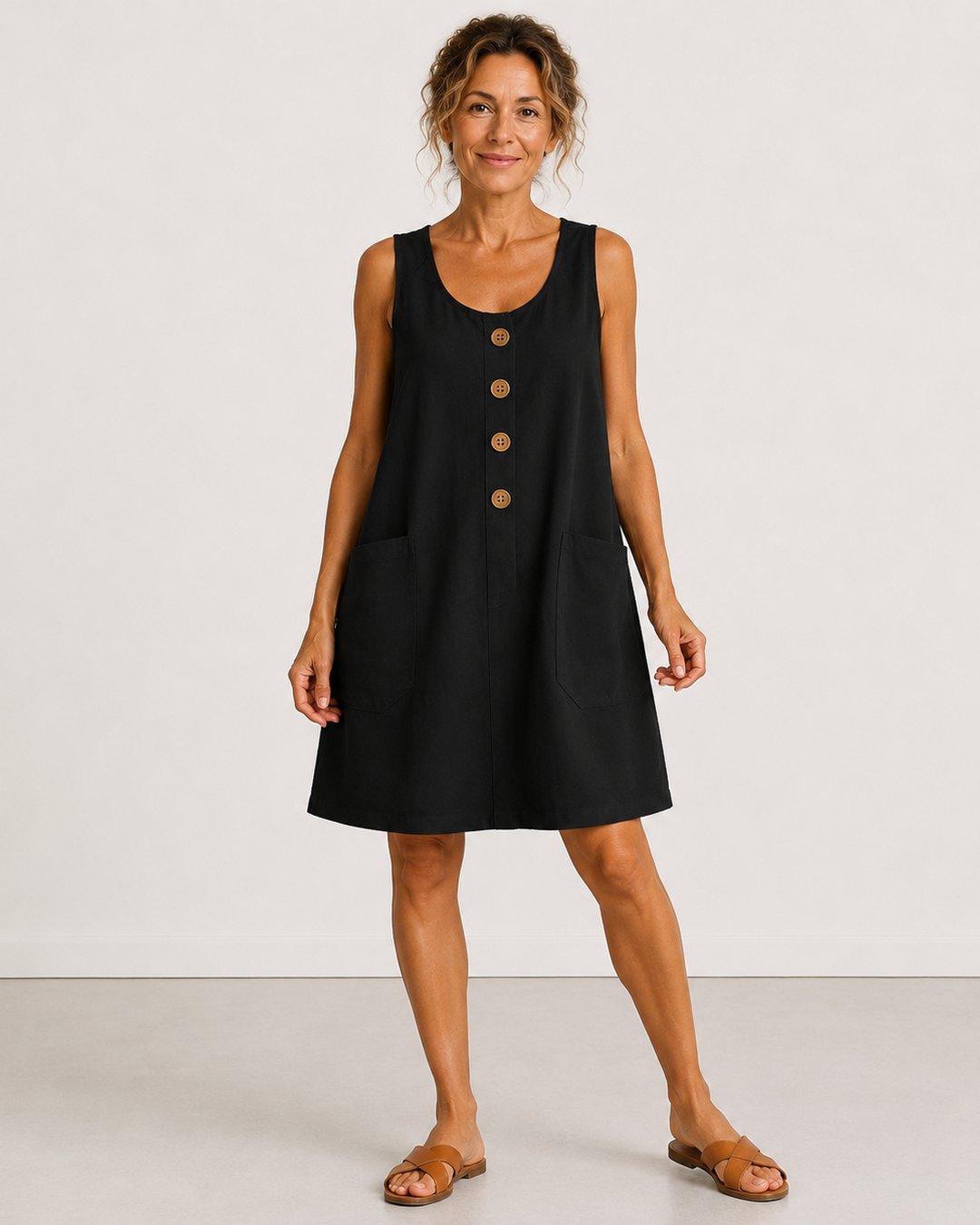 Doria | Sleeveless Button-Front Mini Dress