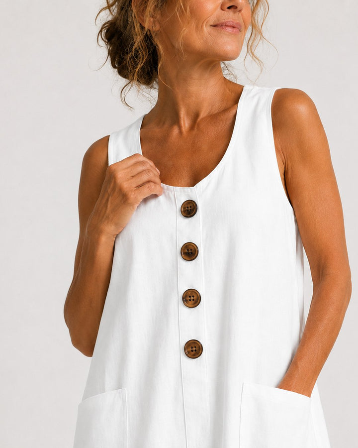 Doria | Sleeveless Button-Front Mini Dress