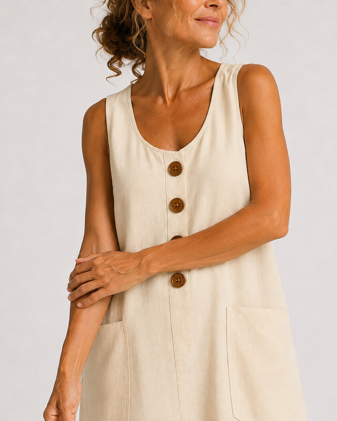 Doria | Sleeveless Button-Front Mini Dress