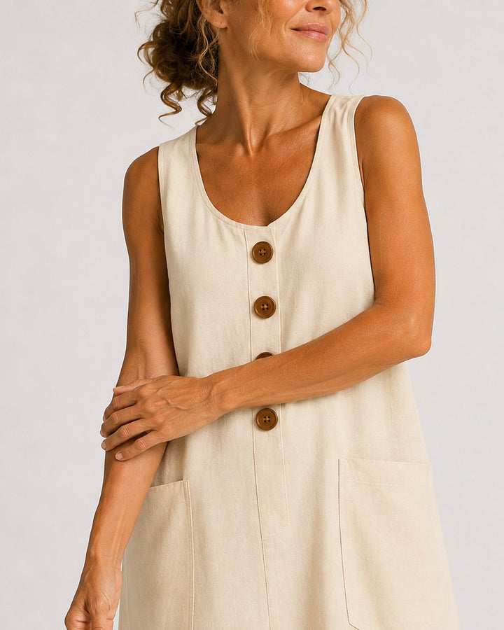 Doria | Sleeveless Button-Front Mini Dress