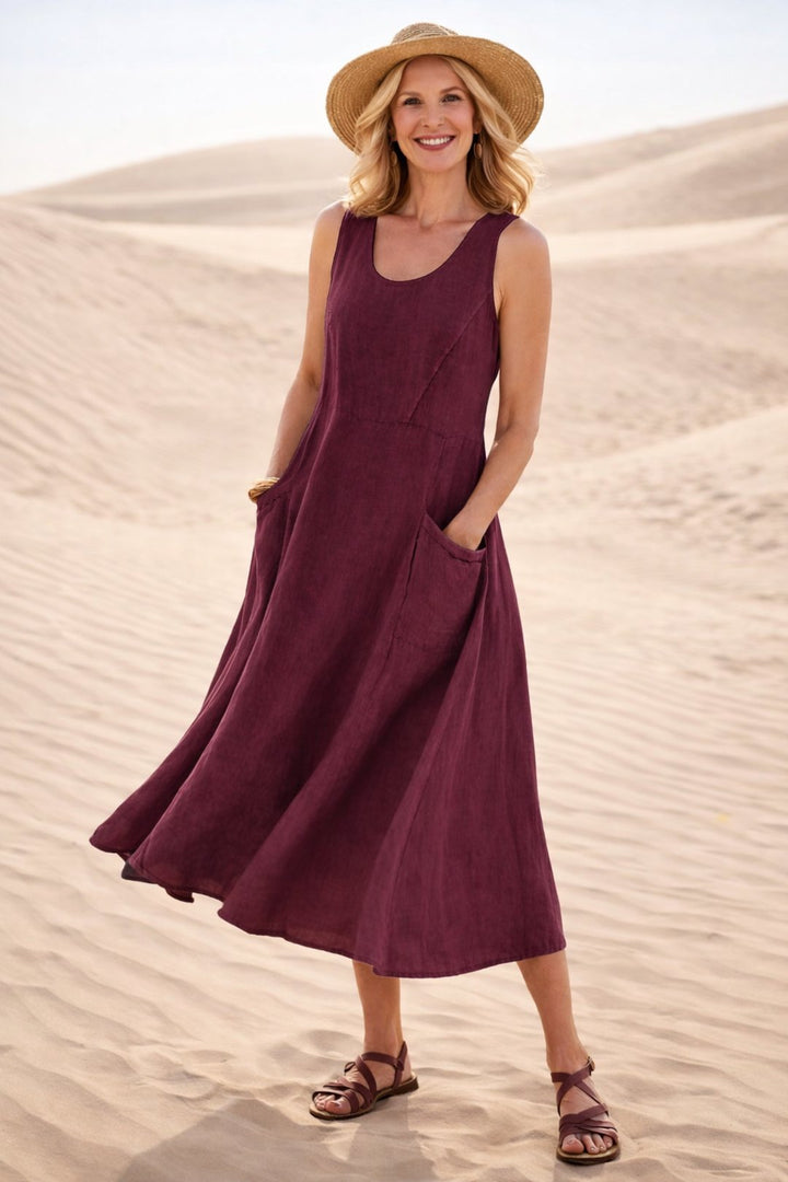Glynis | Comfortable A-Line Midi Dress
