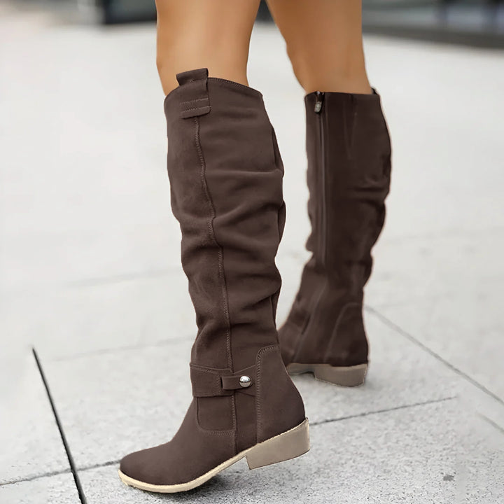 Nadine | Suede Knee Boots