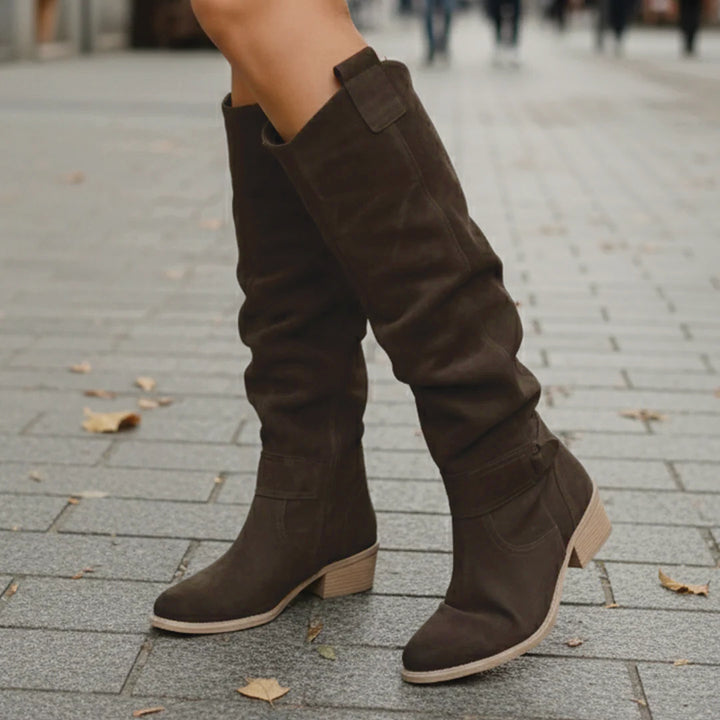 Nadine | Suede Knee Boots