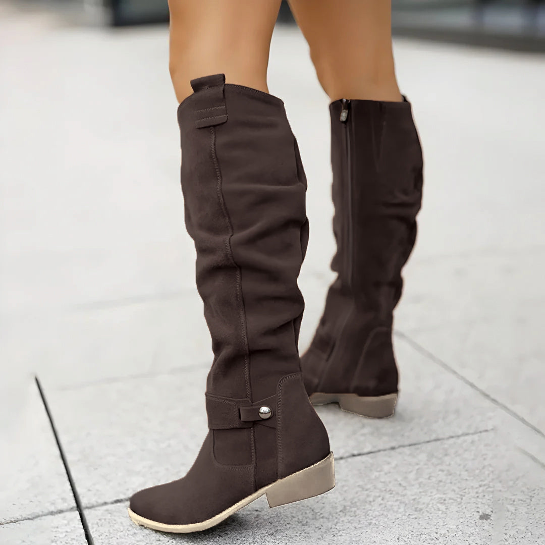 Nadine | Suede Knee Boots