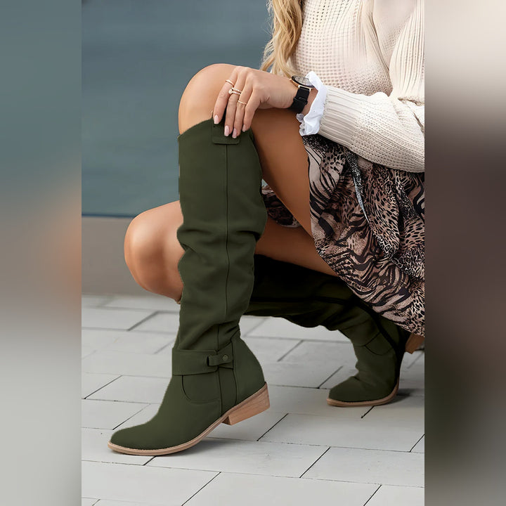 Nadine | Suede Knee Boots