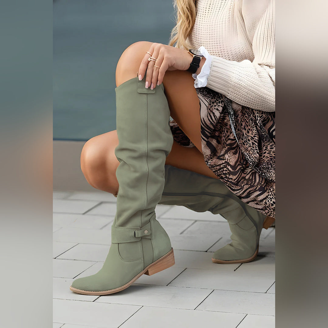 Nadine | Suede Knee Boots