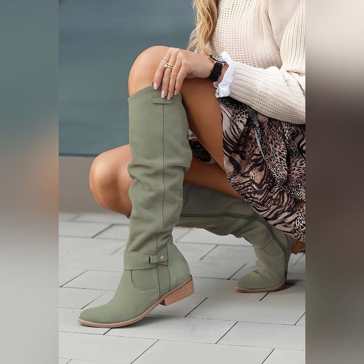 Nadine | Suede Knee Boots