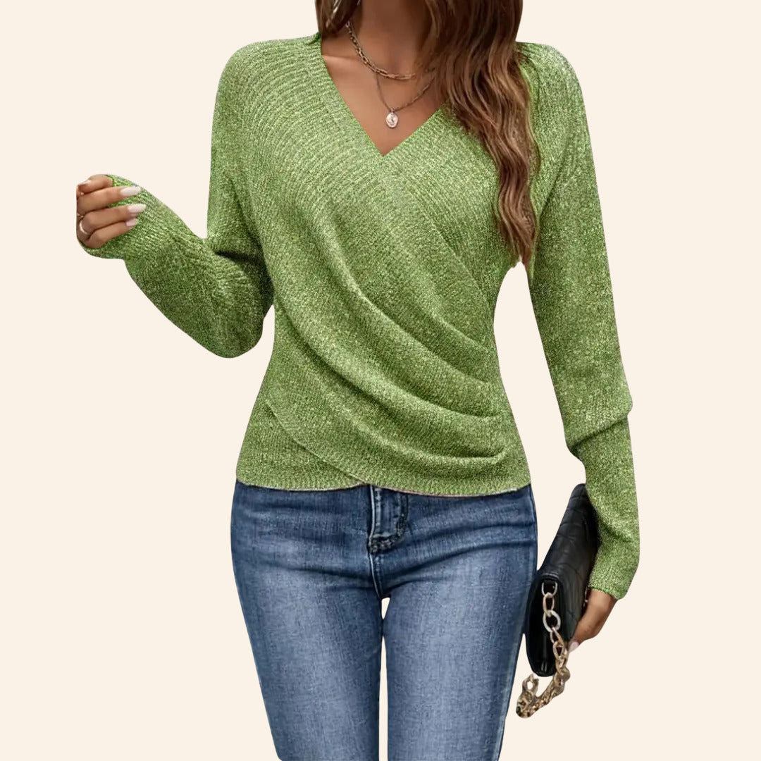 Isabelle | Elegant Wrap V-neck Top