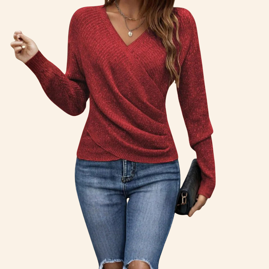 Isabelle | Elegant Wrap V-neck Top