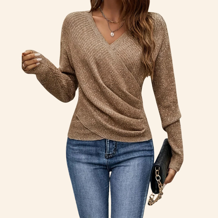 Isabelle | Elegant Wrap V-neck Top