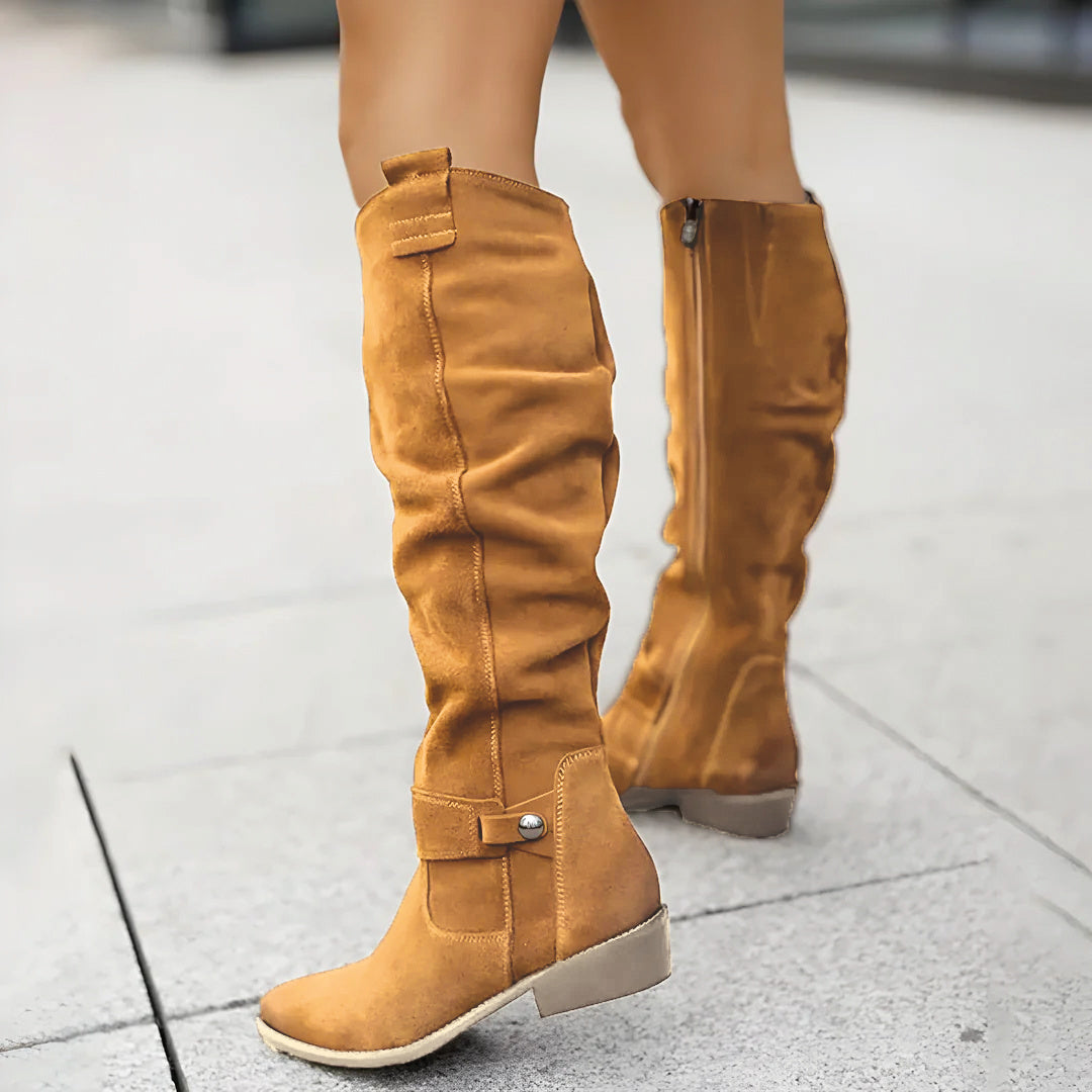 Nadine | Suede Knee Boots